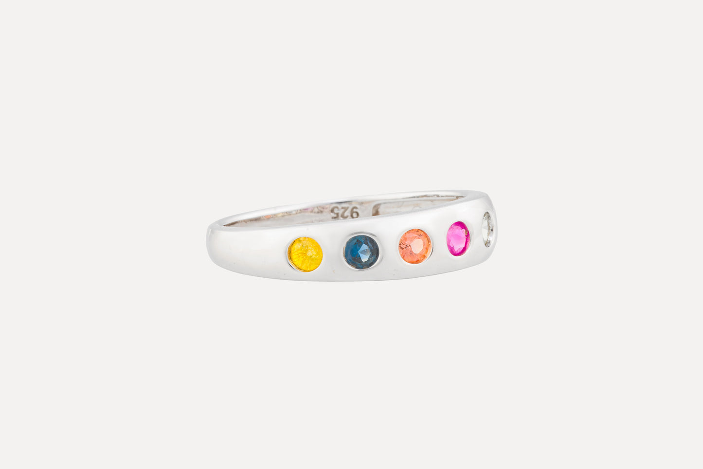 Multi Coloured Sapphire Eternity Ring