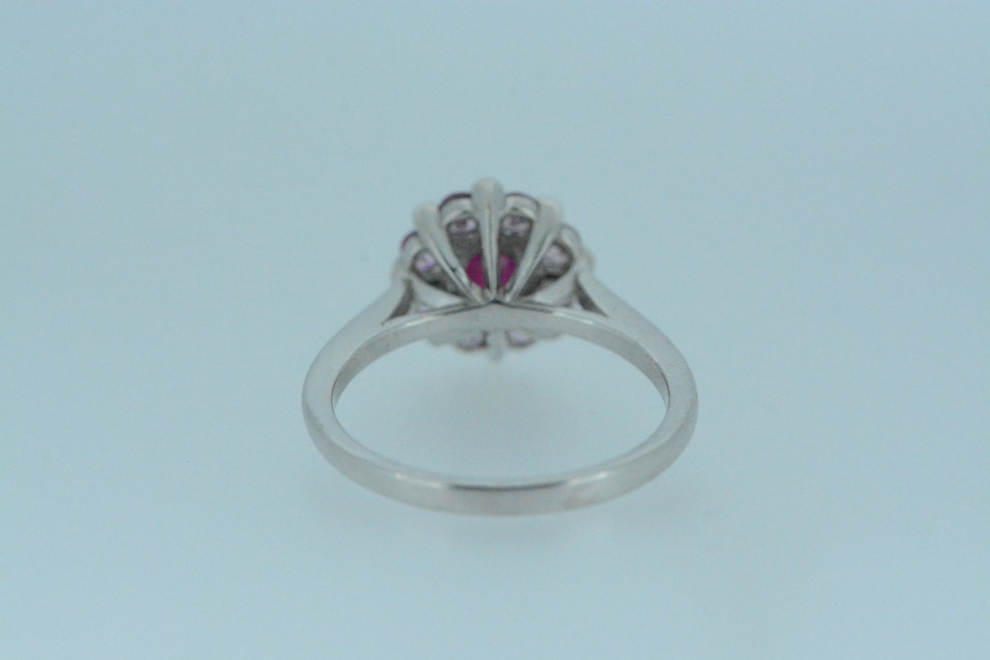 Ruby & Pink Sapphire Cluster Ring