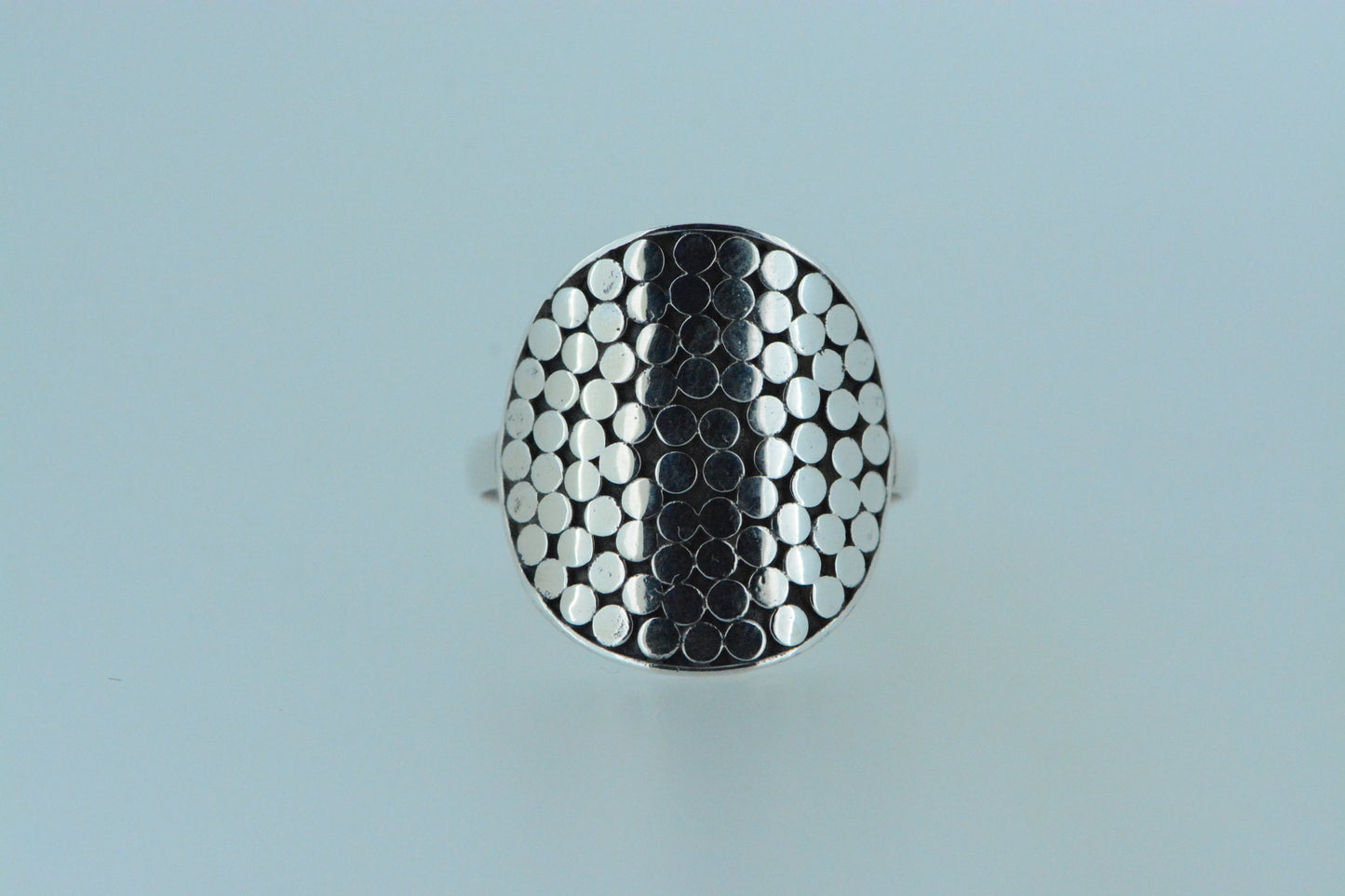 Small Shield With Circles Ring