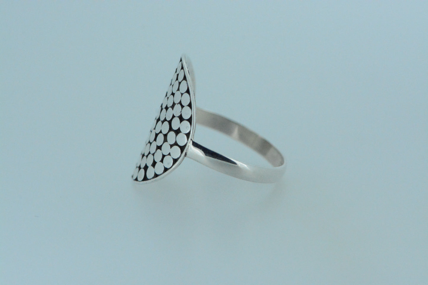 Small Shield With Circles Ring