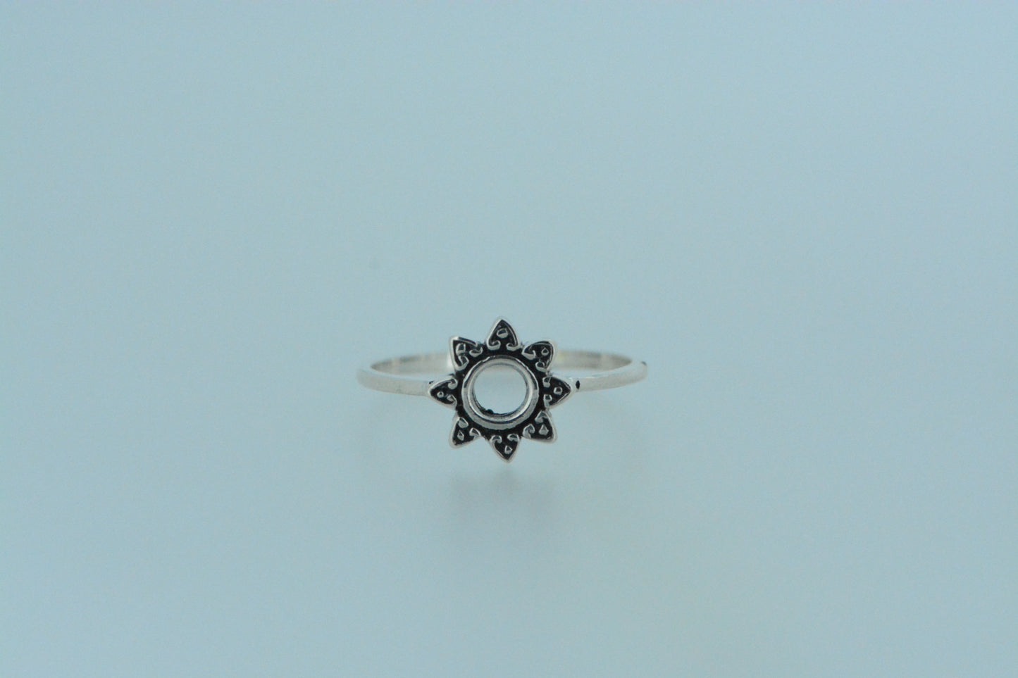 Little Oxidised Flower Ring