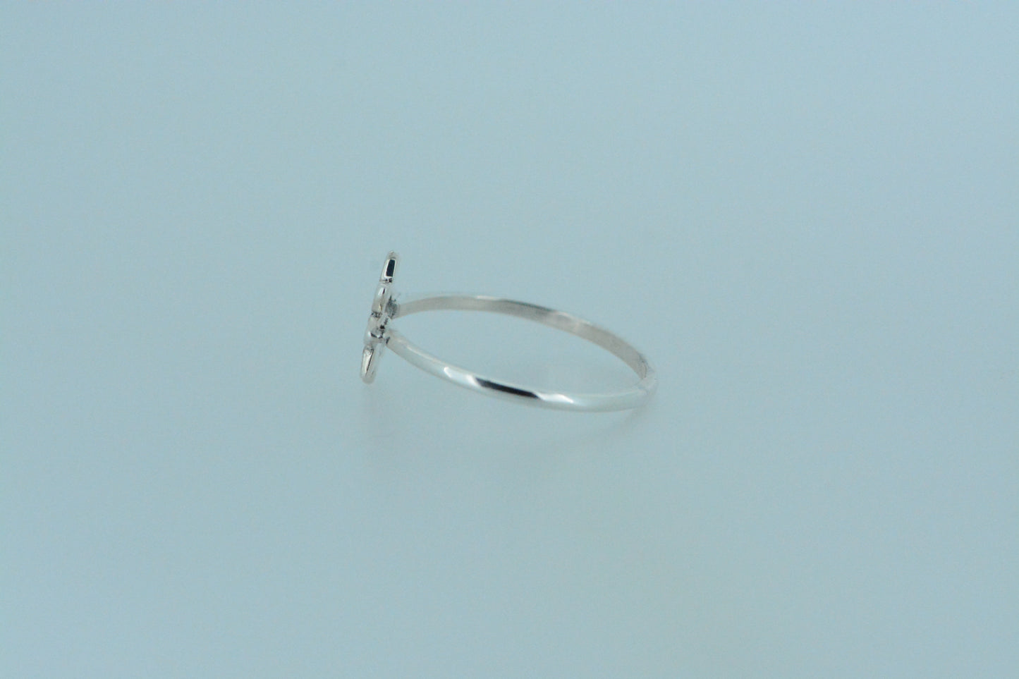 Little Oxidised Flower Ring