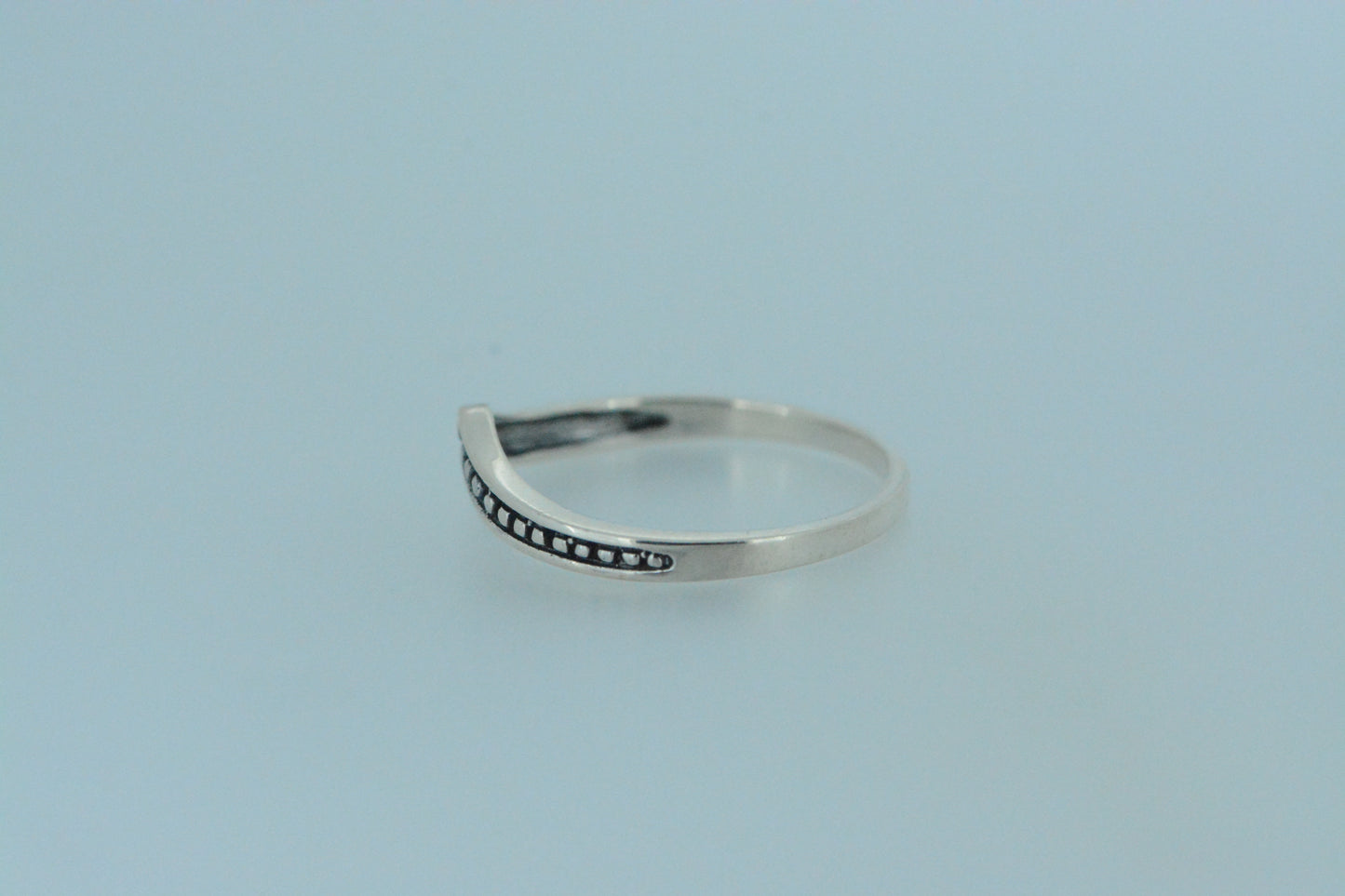 Wishbone Ring With Enclosed Mini Beads
