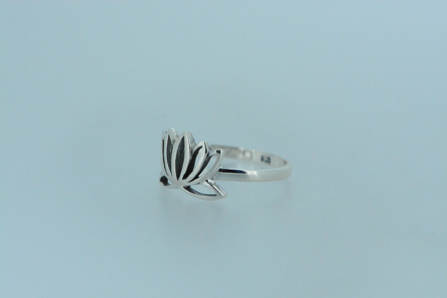 Lotus Flower Silver Ring