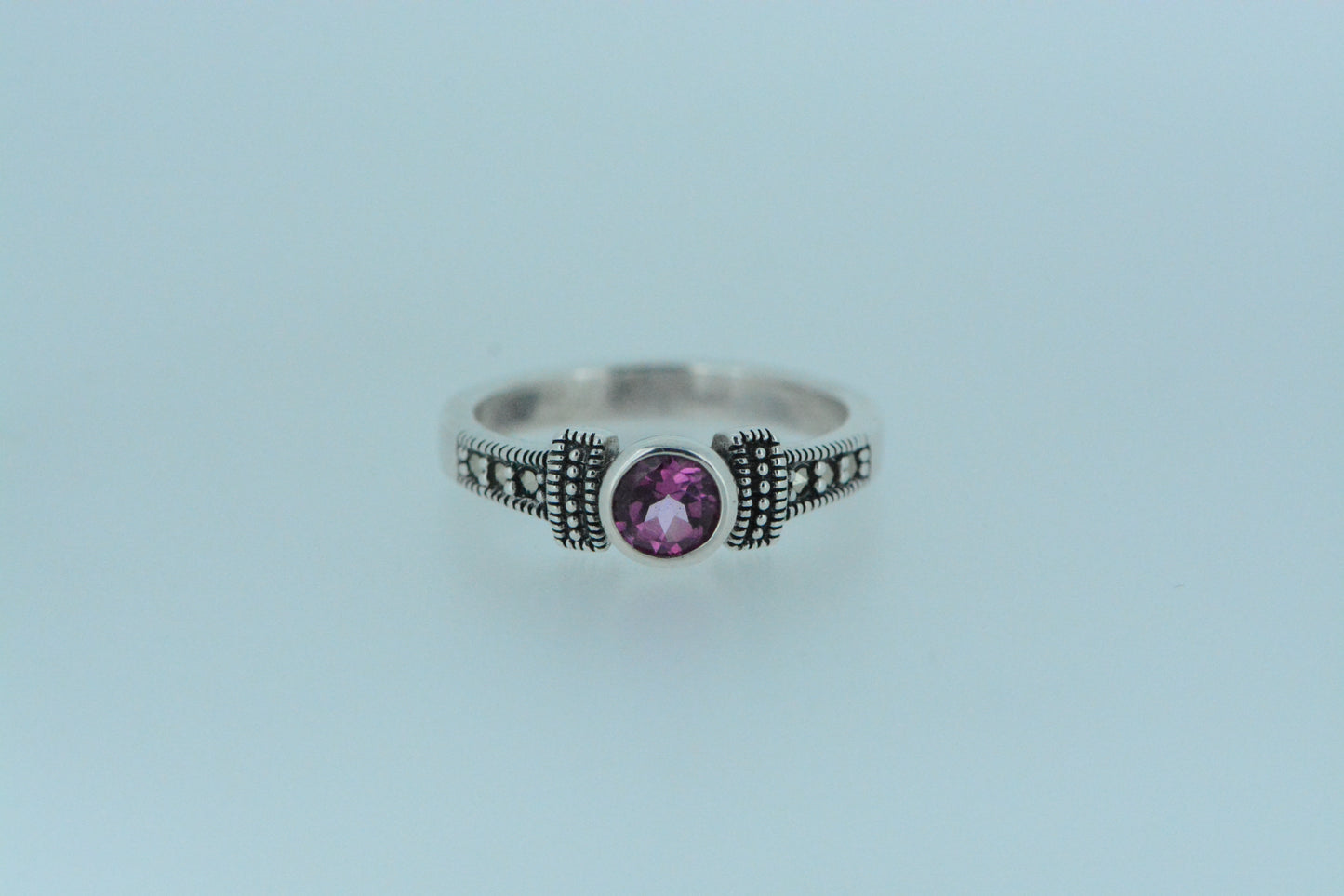 Pink Topaz Silver Ring