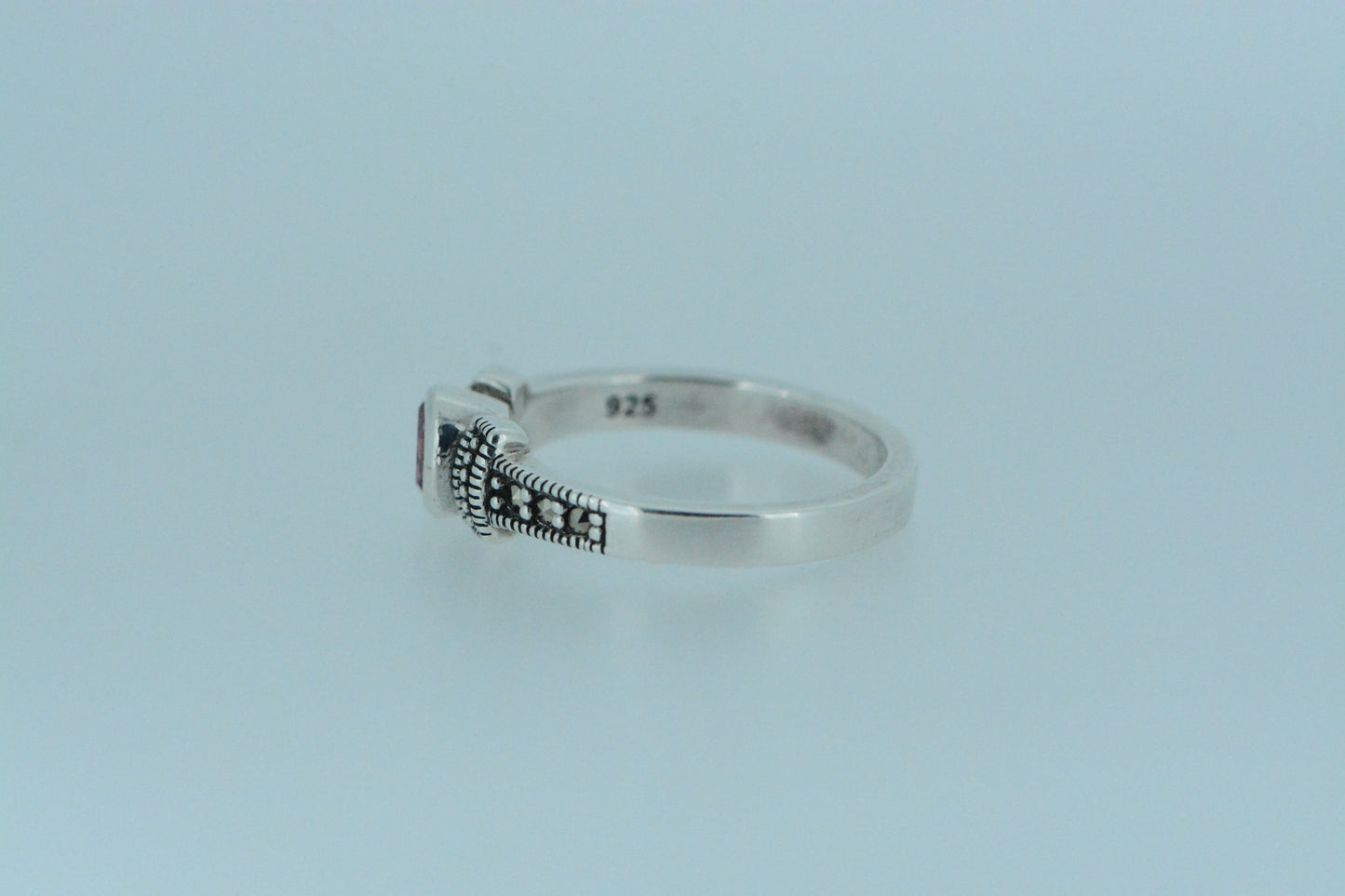 Pink Topaz Silver Ring