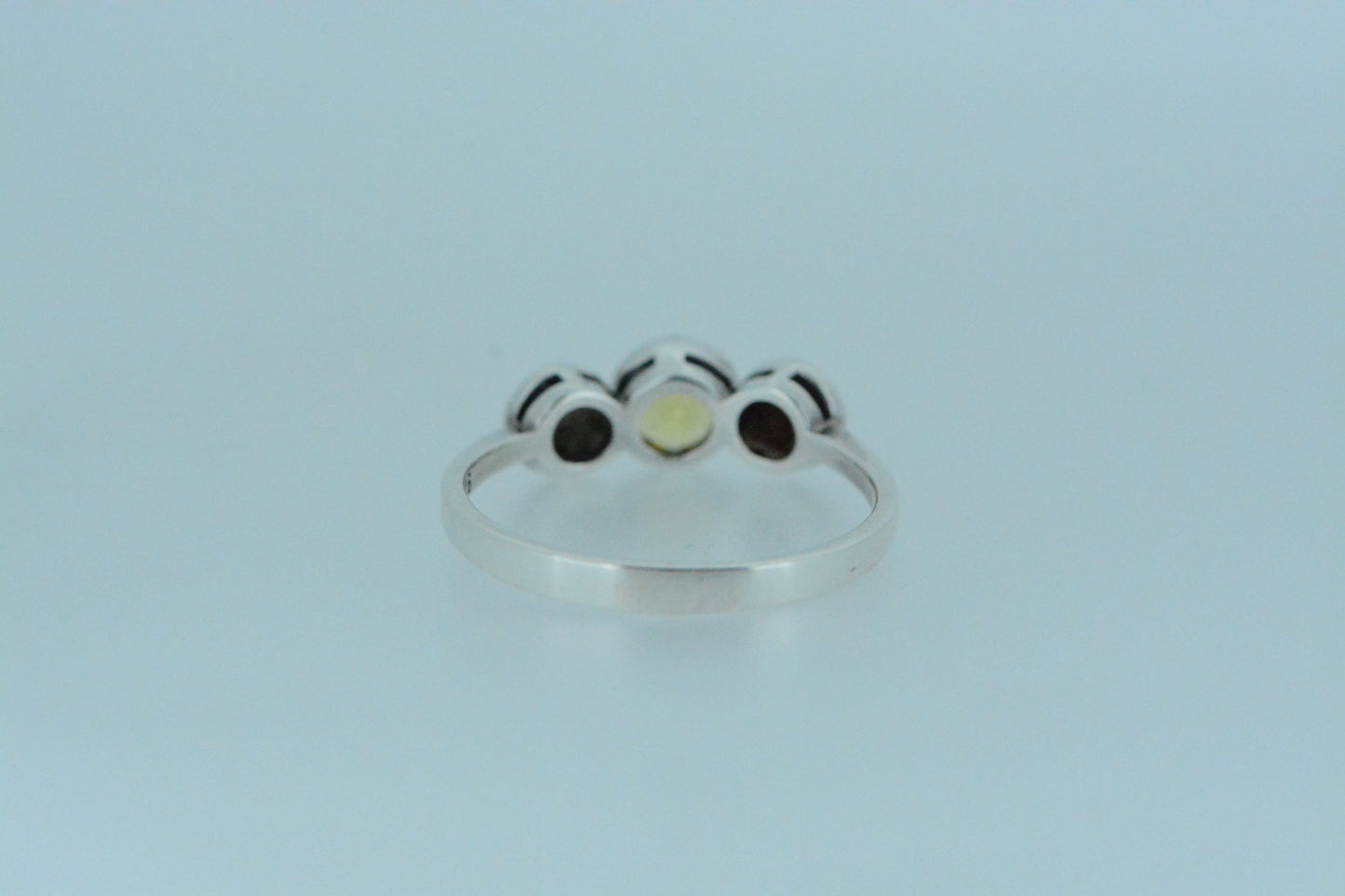 Citrine Trio Silver Ring