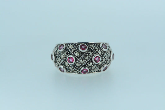 Pink Topaz Dome Ring