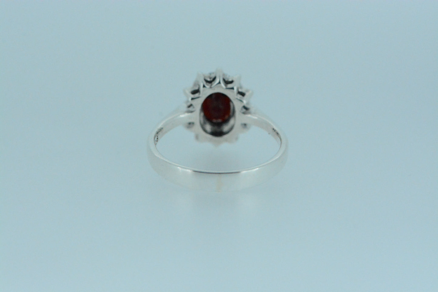 Large Oval African Garnet Solitaire Ring