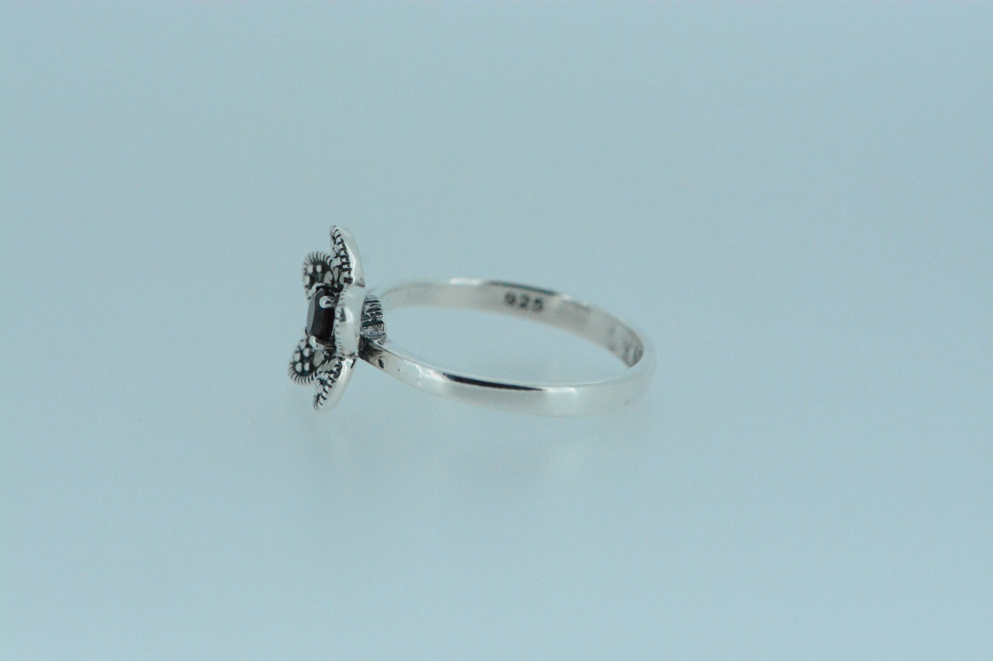 African Garnet Flower Ring