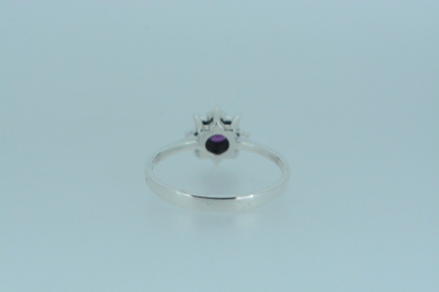 Mini Rhodolite Flower Ring