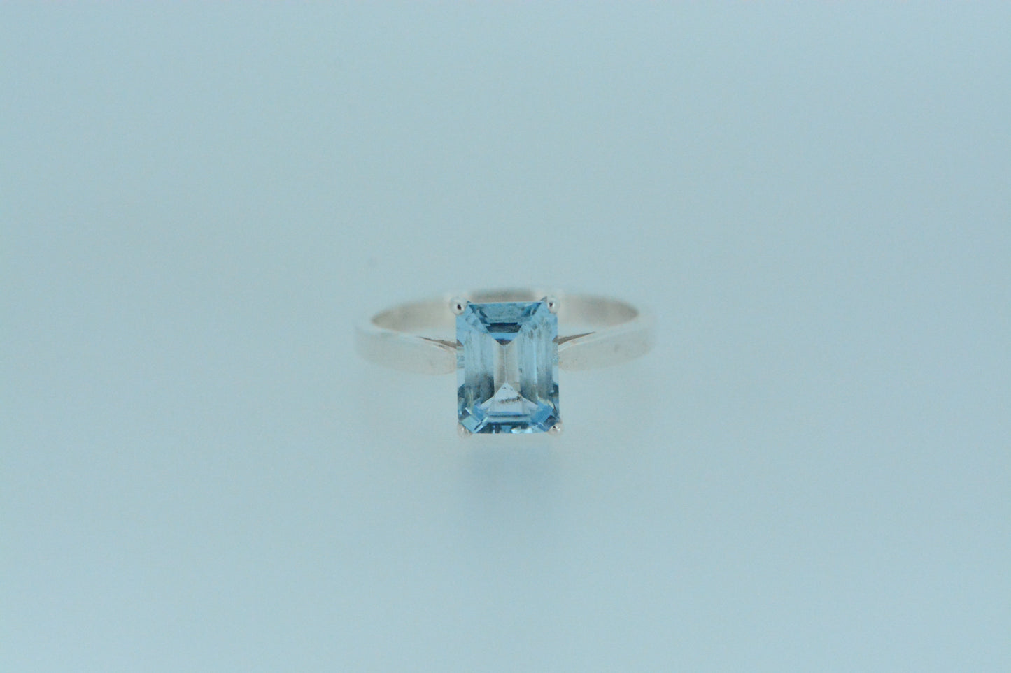 Blue Topaz Solitaire Ring