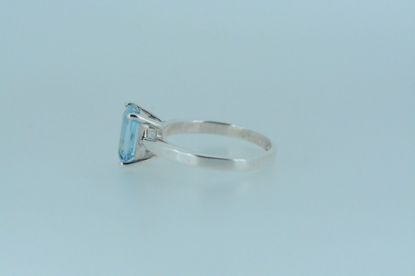 Blue Topaz Solitaire Ring