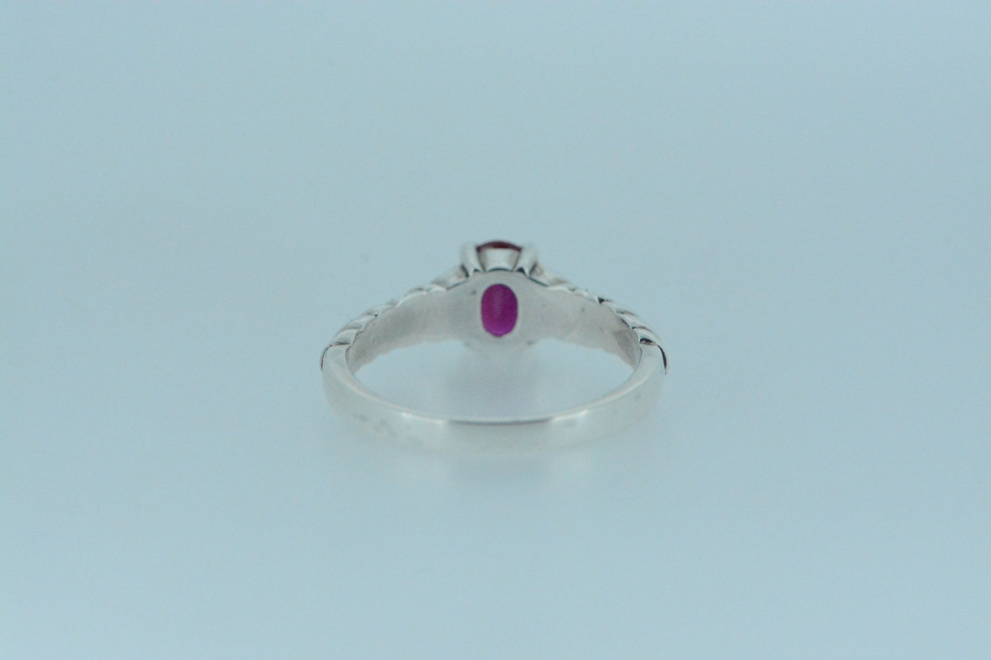 Oval Ruby Solitaire Ring