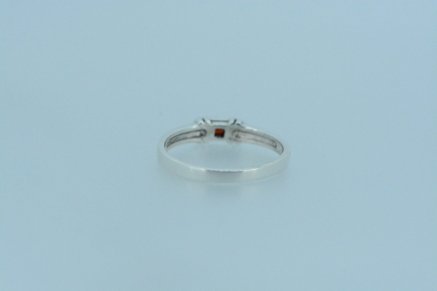 African Garnet Silver Ring