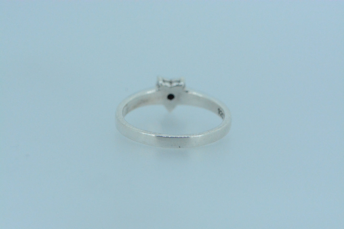 Mini London Blue Topaz Flower Silver Ring
