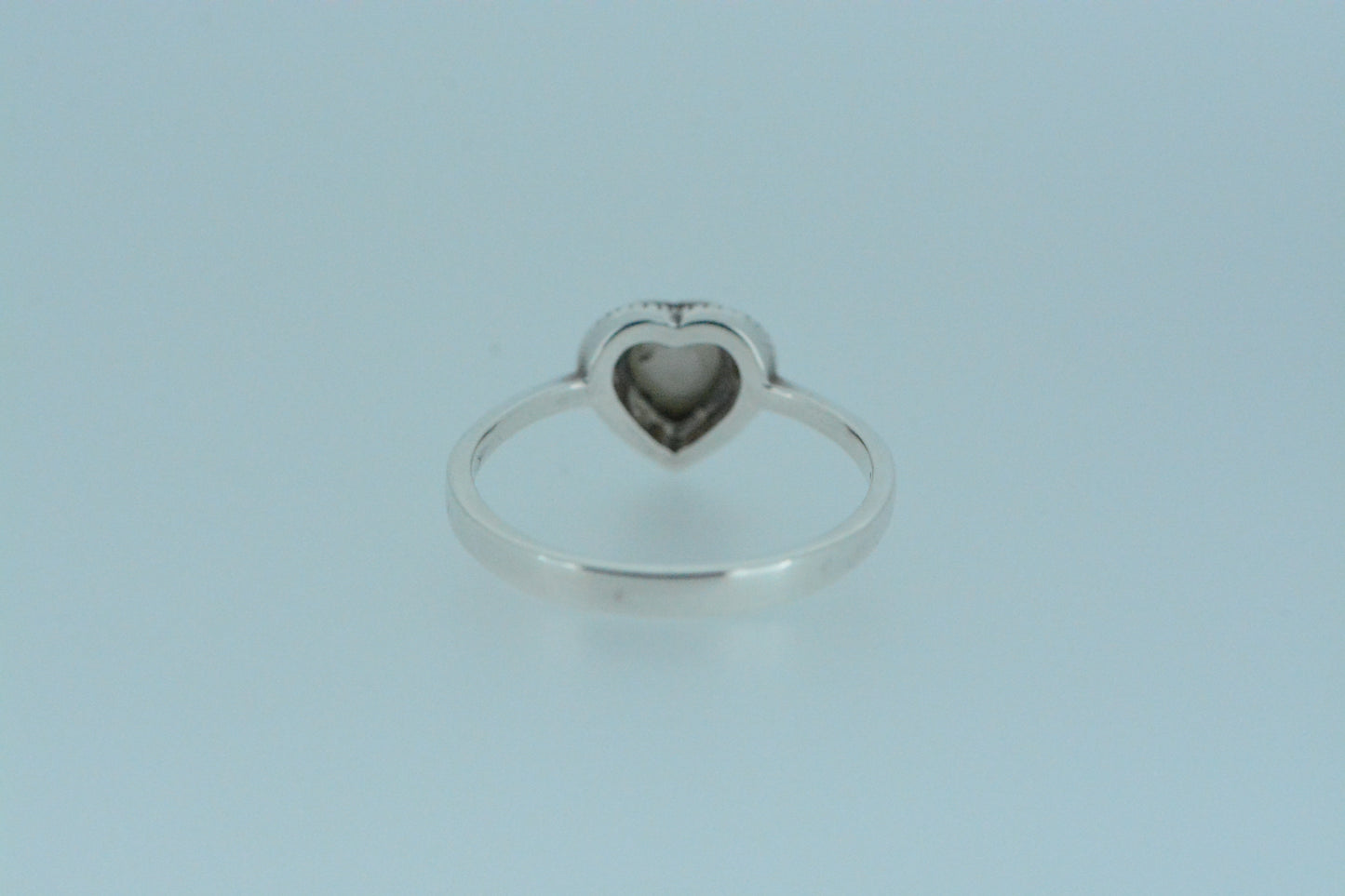 White Mother Of Pearl Heart Ring
