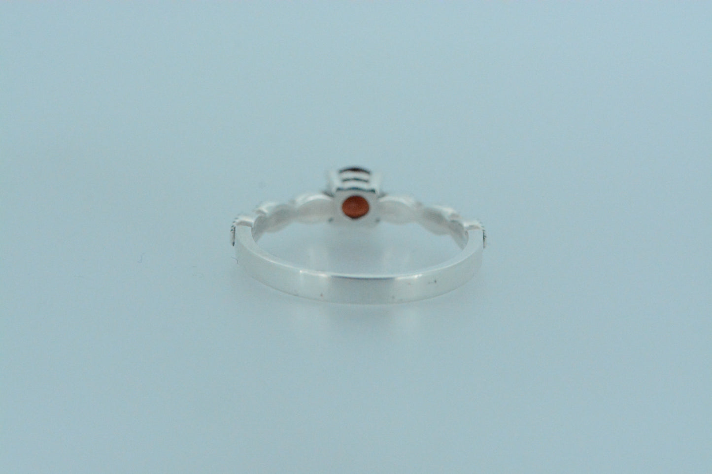 Dainty African Garnet Solitaire Ring