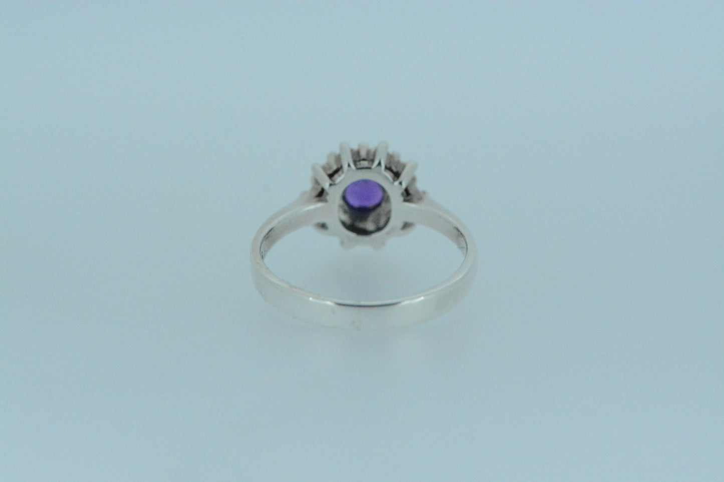 Amethyst & Marcasite Halo Ring