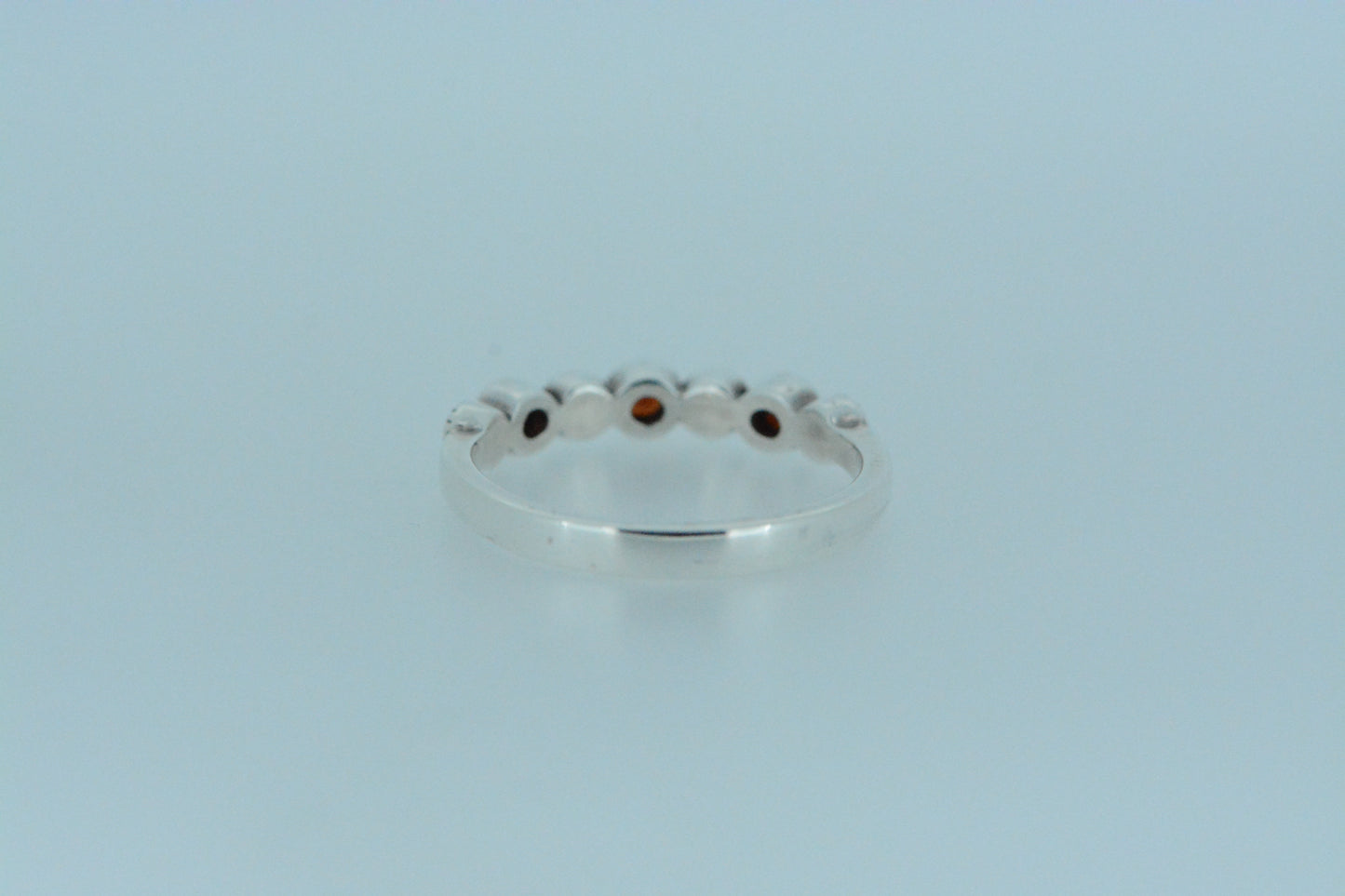 Half African Garnet Eternity Ring