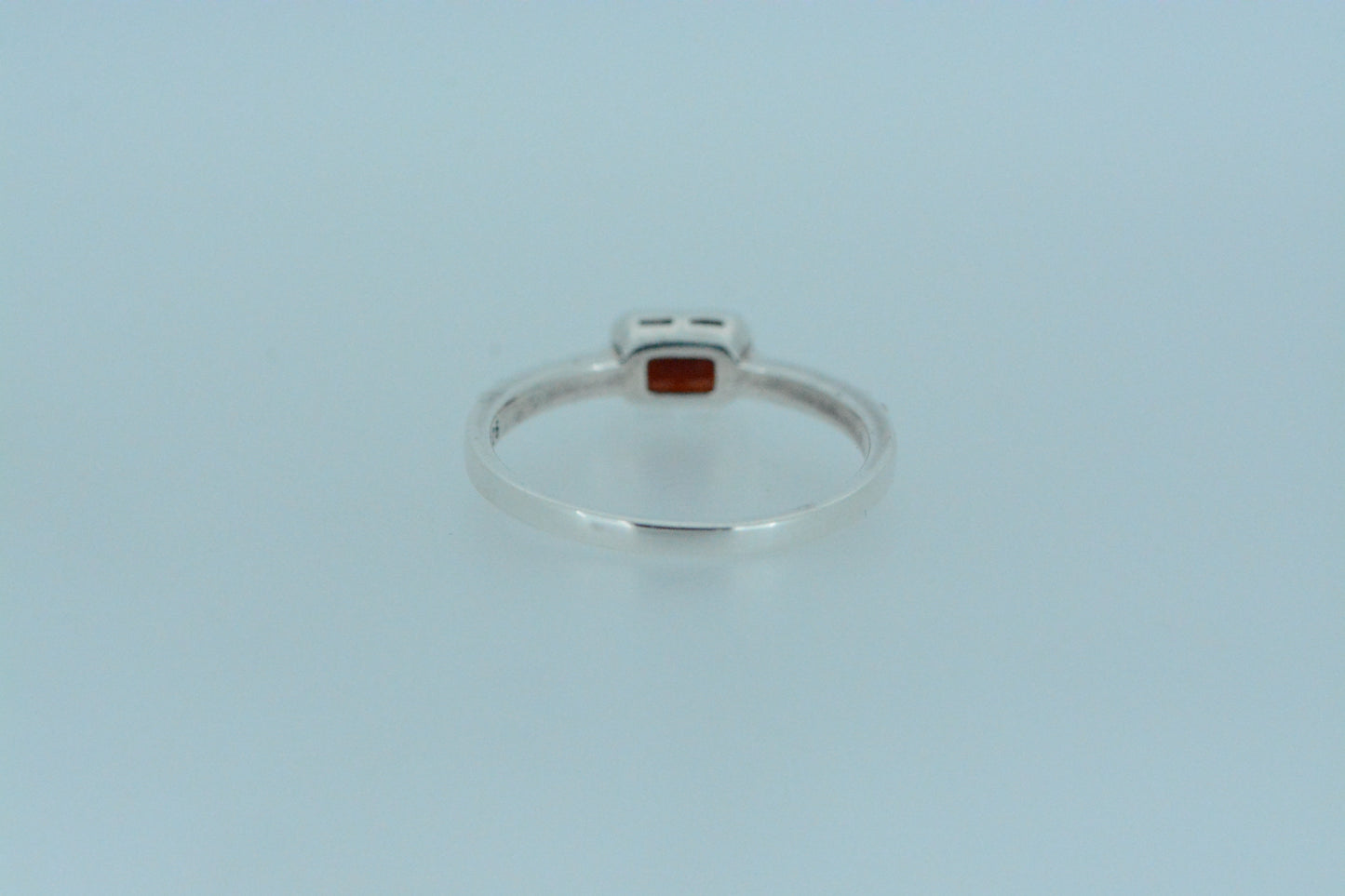 African Garnet Solitaire Stack Ring