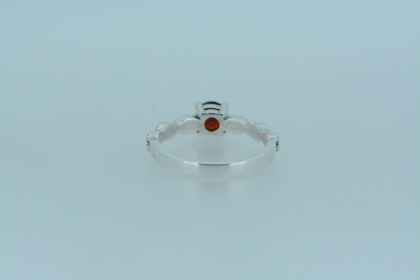 African Garnet Solitaire Ring