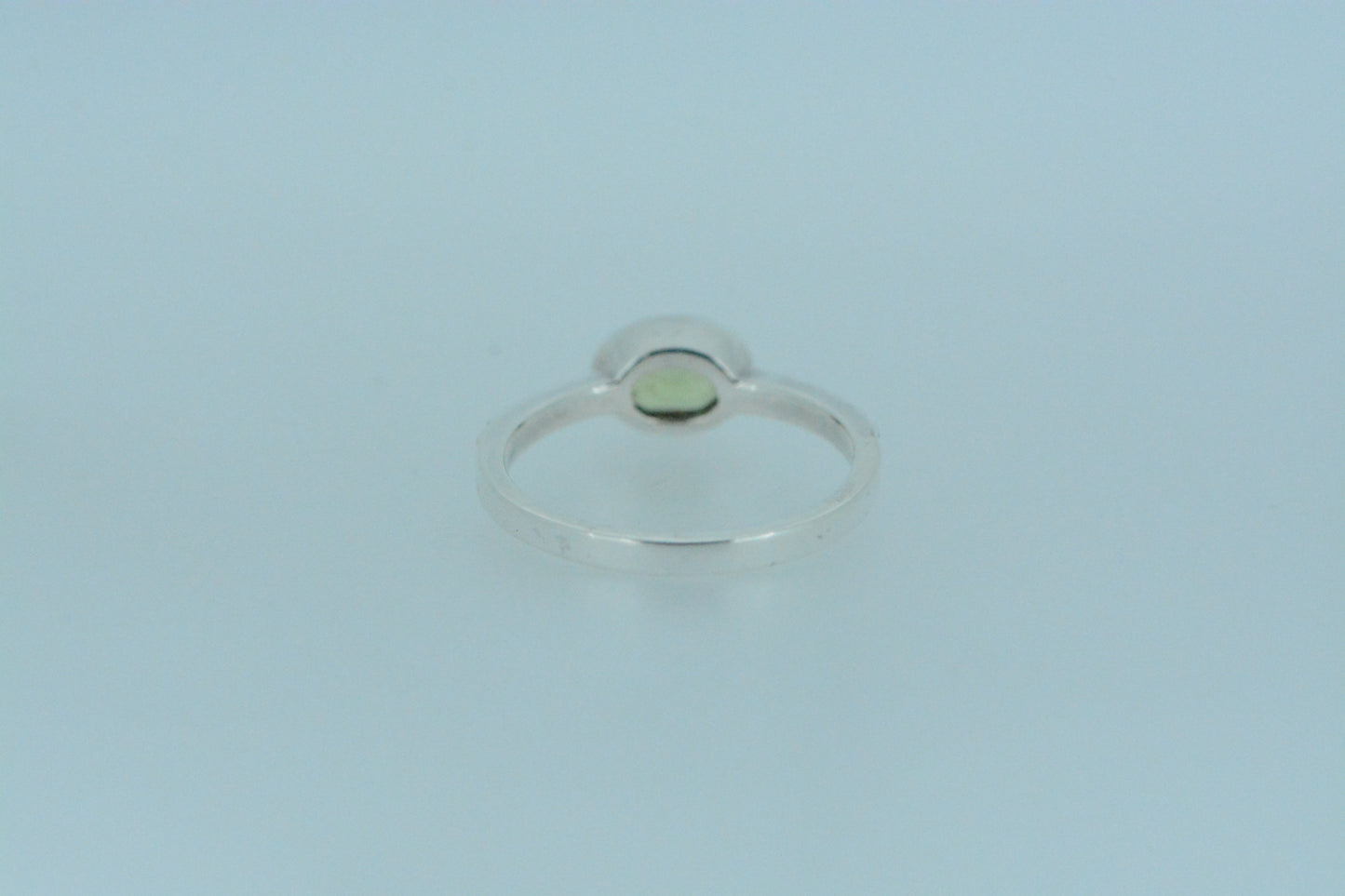 Peridot Solitaire Silver Ring