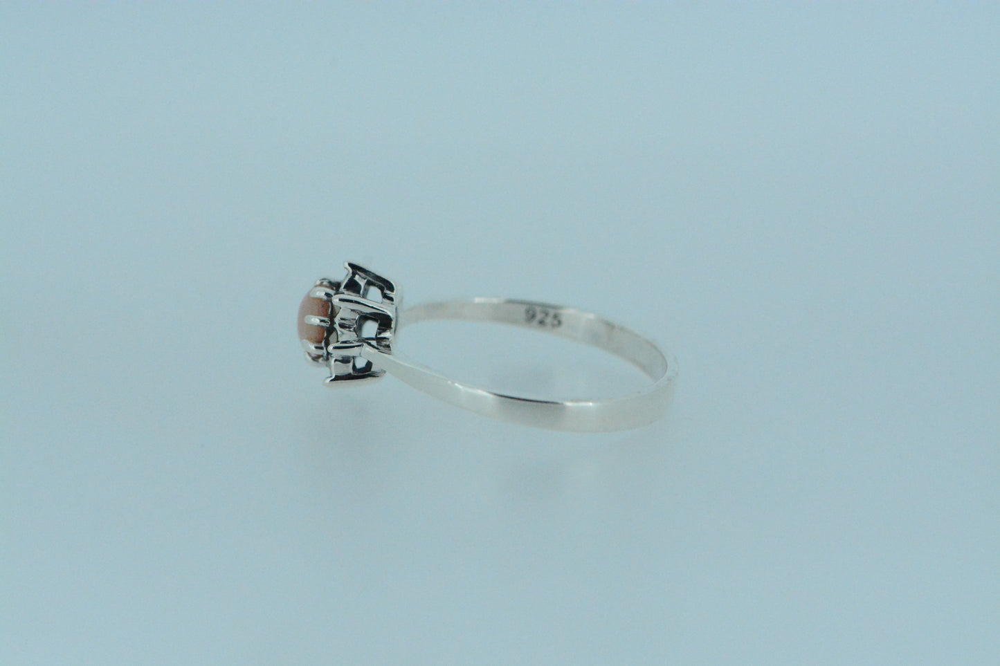 Pink Mother Of Pearl Flower Ring