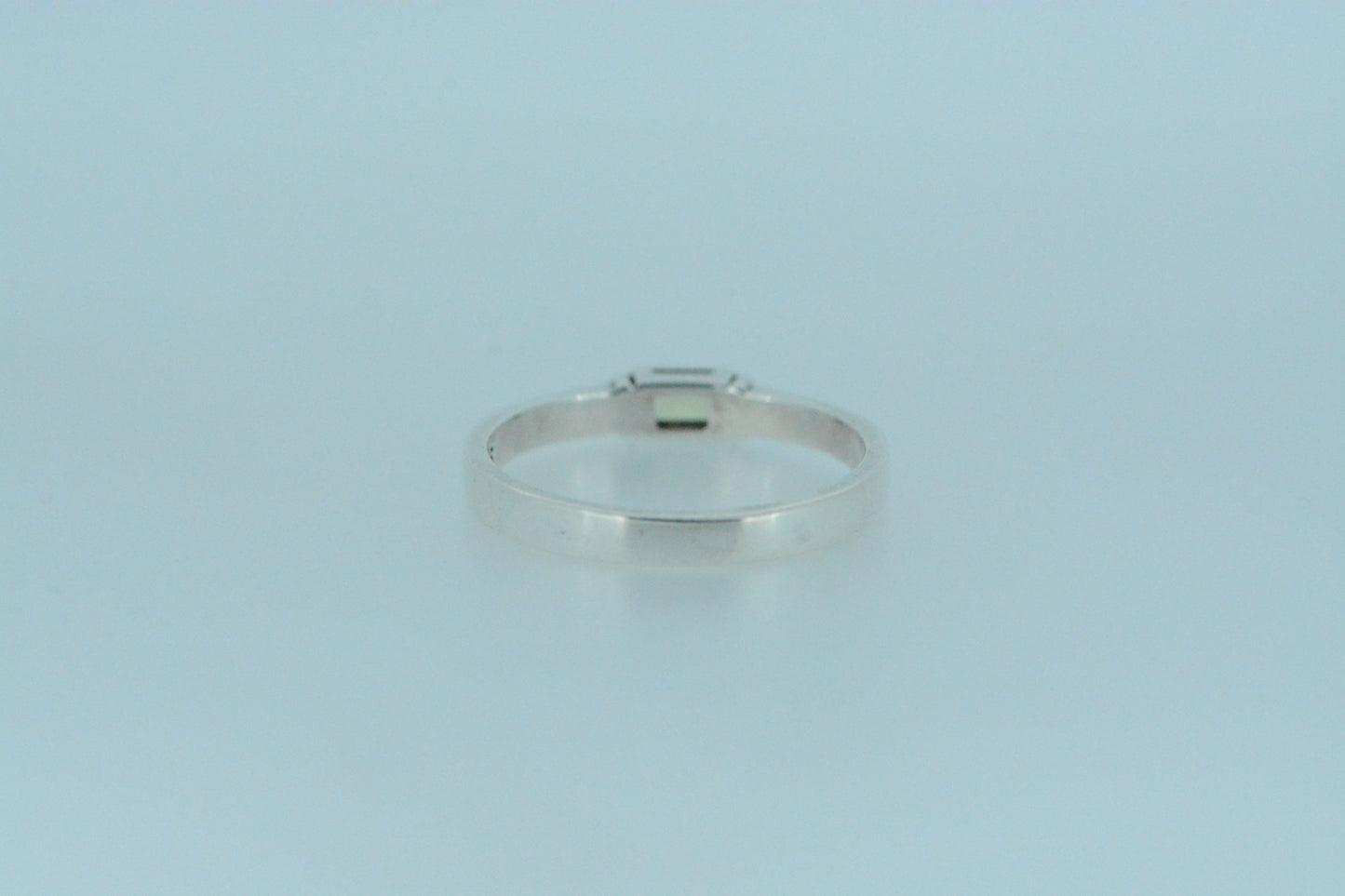Peridot Solitaire Silver Ring