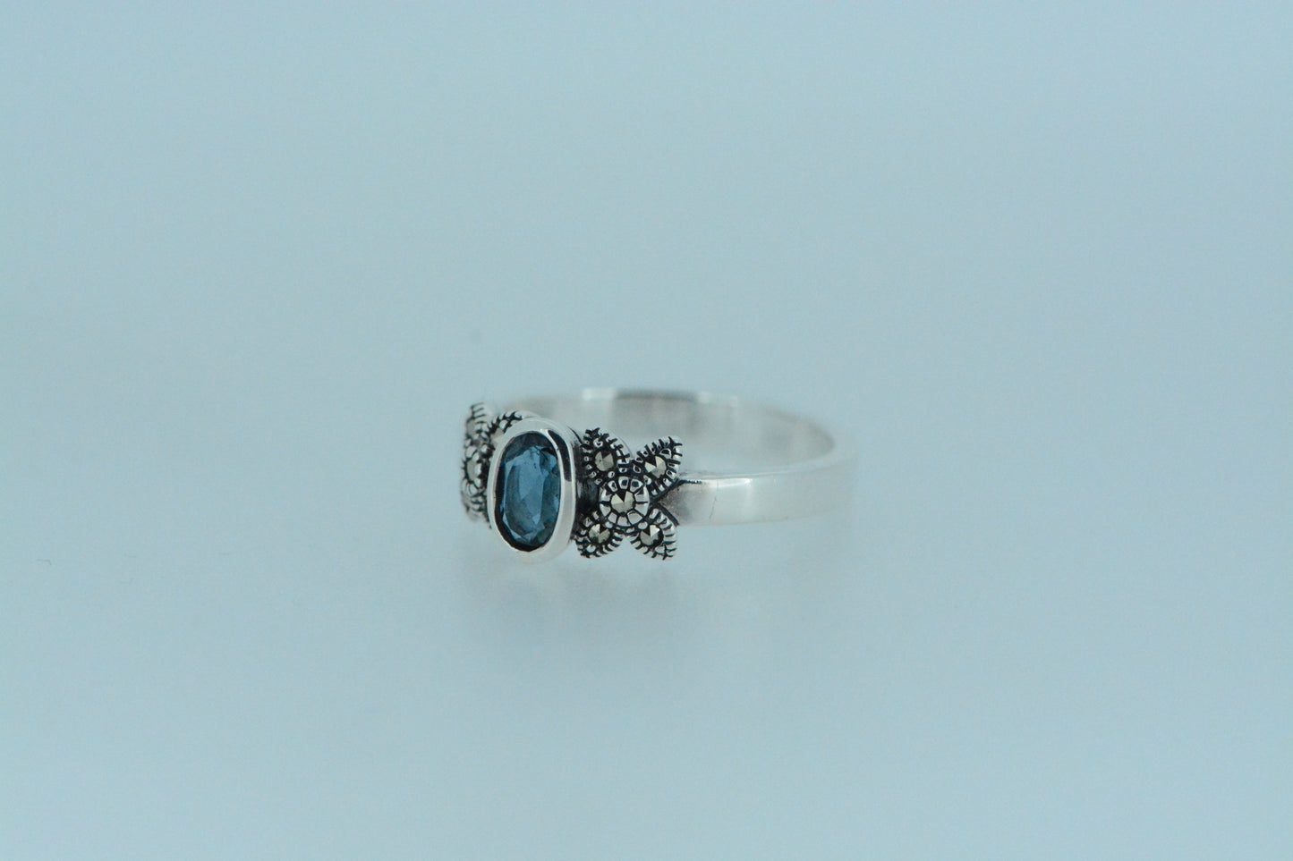 London Blue Topaz Silver Ring