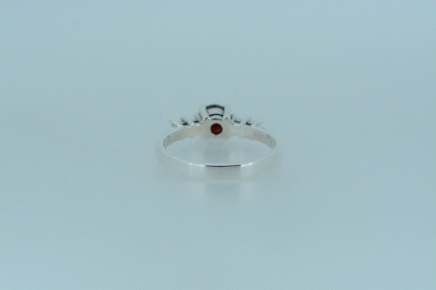 African Garnet Solitaire Ring