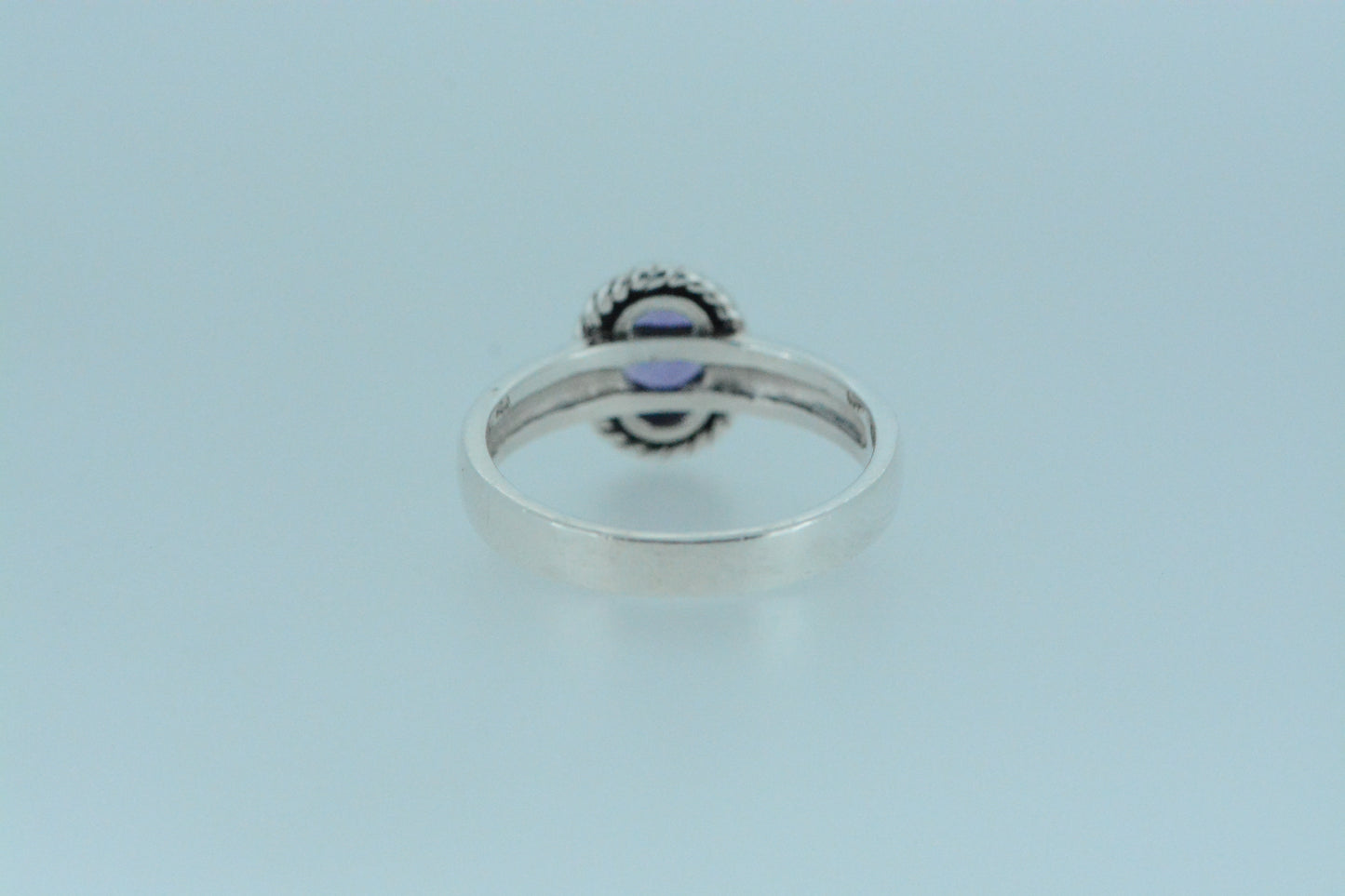 Oval Amethyst Solitaire Ring