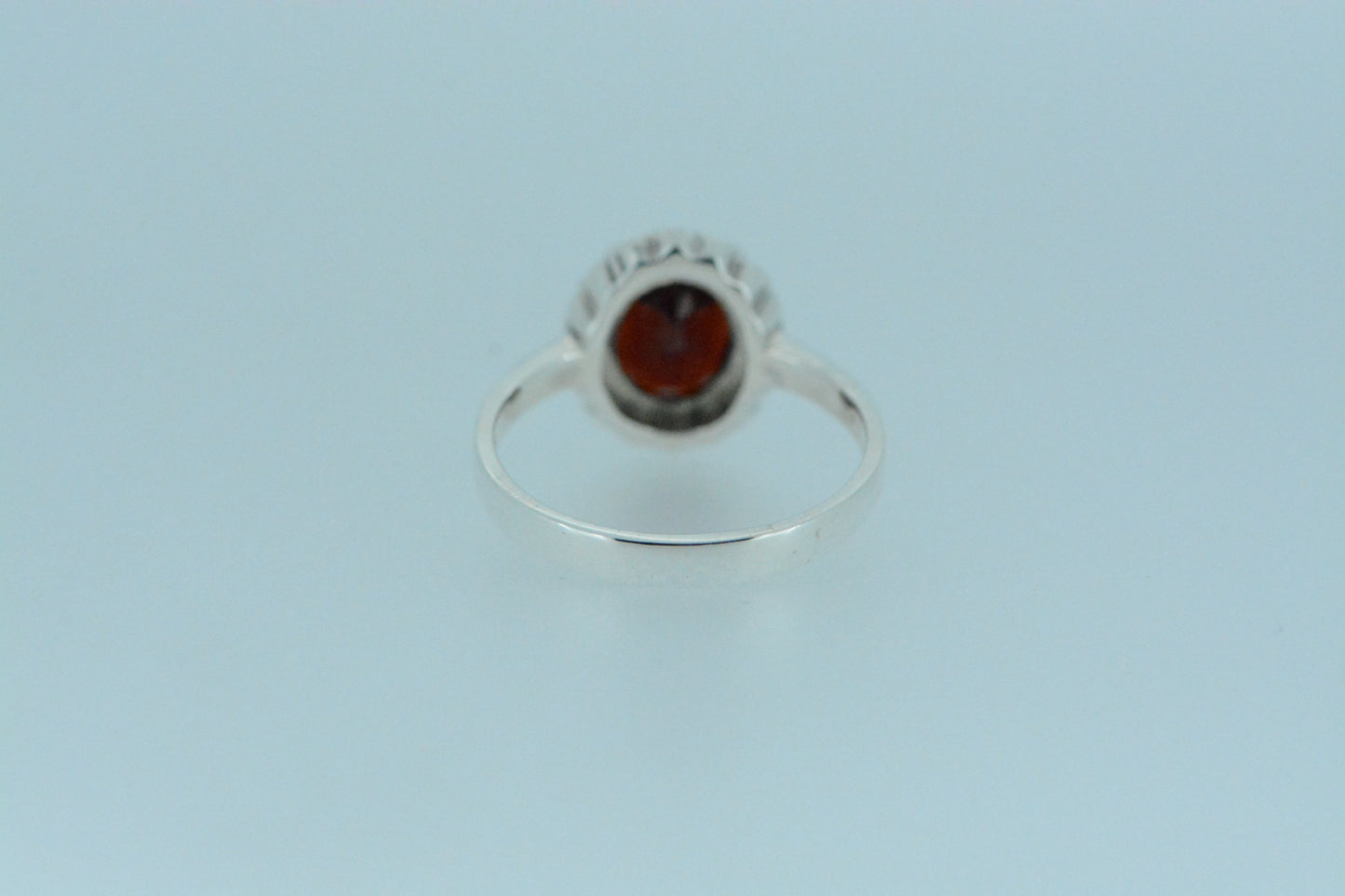 African Garnet Solitaire Ring
