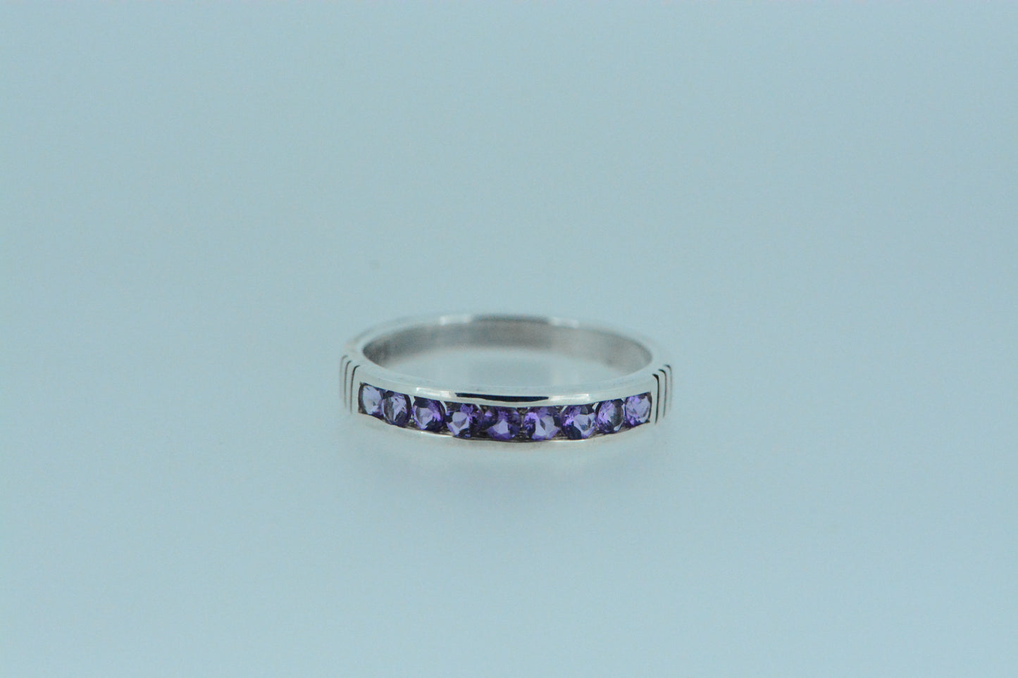 Amethyst Half Eternity Ring