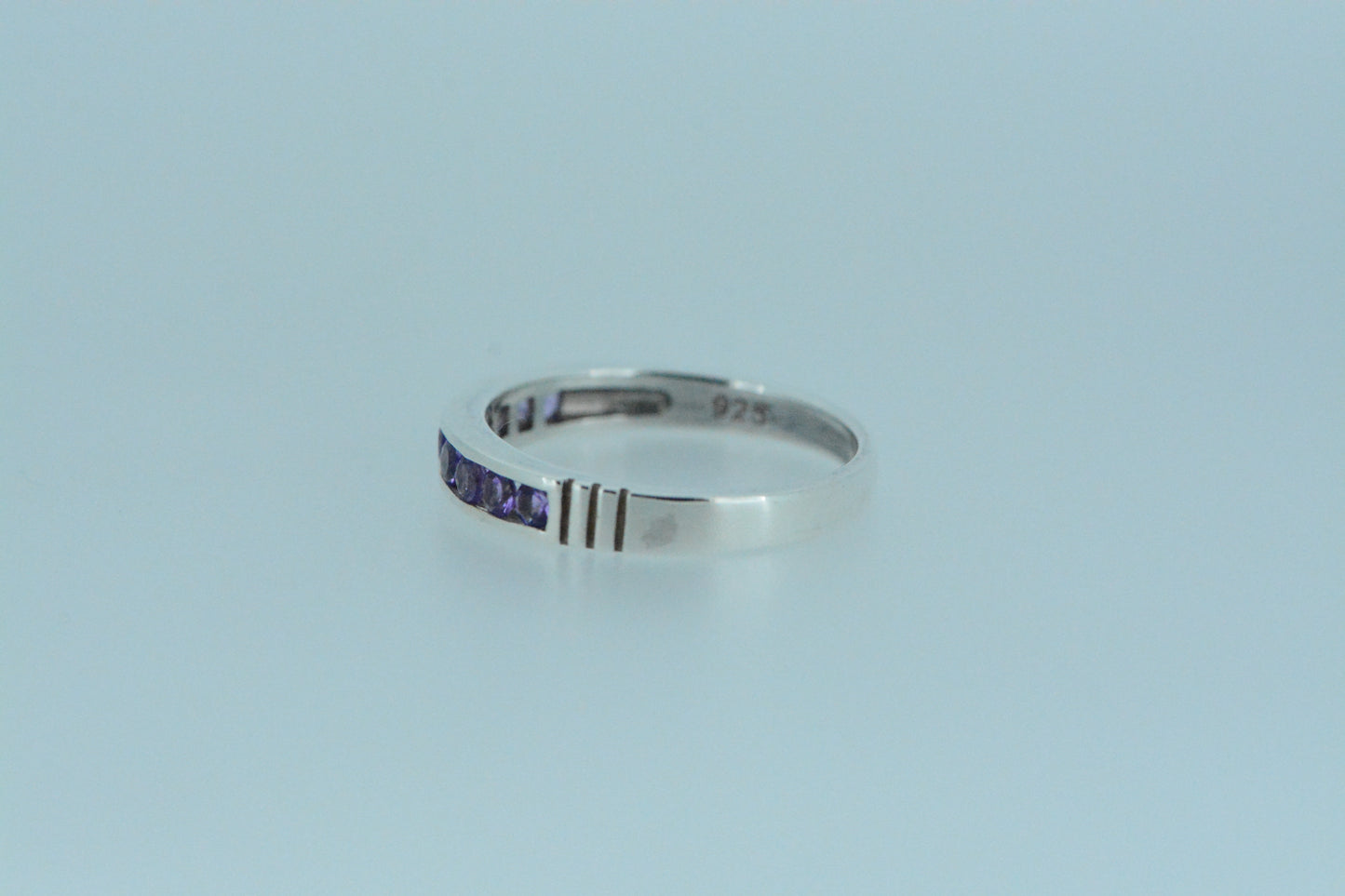 Amethyst Half Eternity Ring