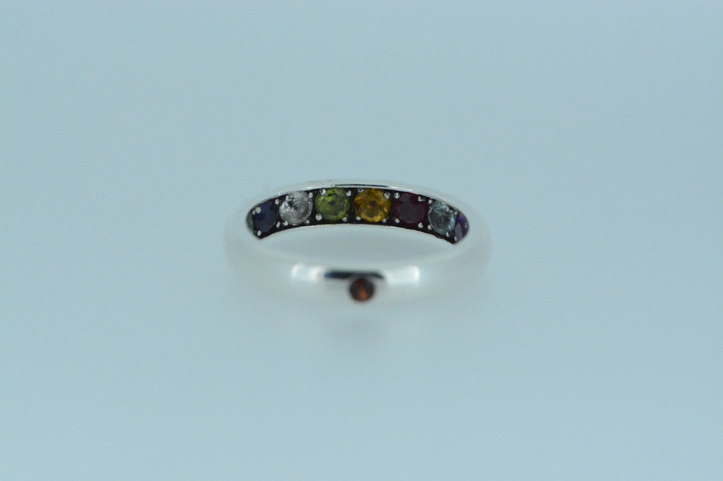 Single Garnet With Mixed Gemstones