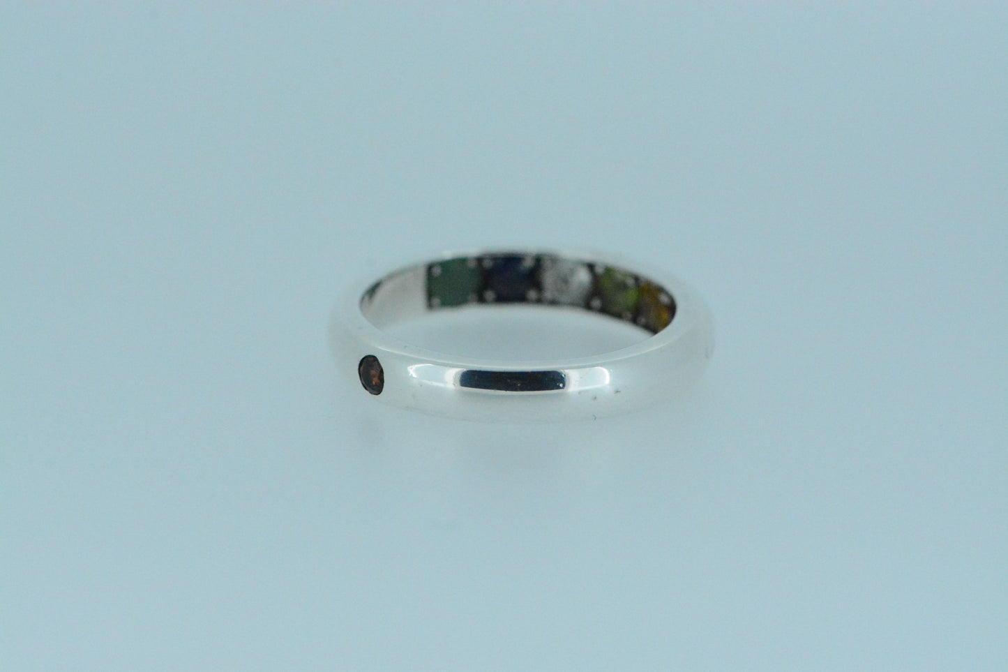 Single Garnet With Mixed Gemstones