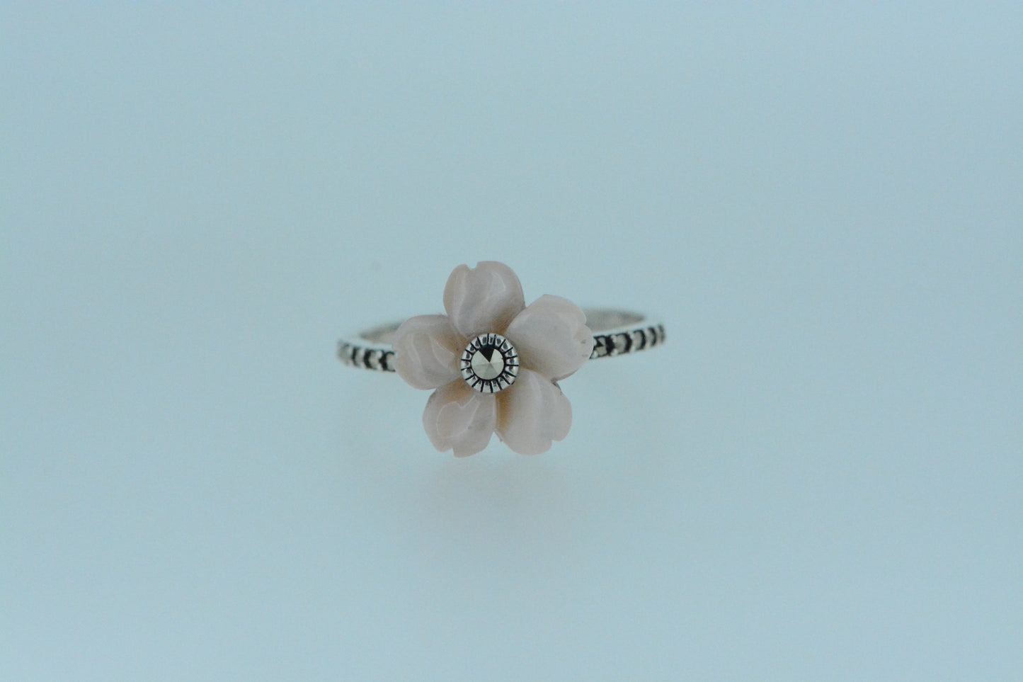 Pink Shell Flower Ring