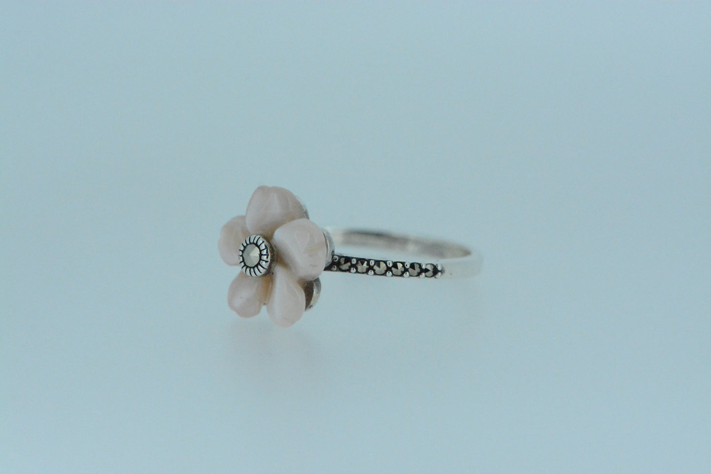 Pink Shell Flower Ring