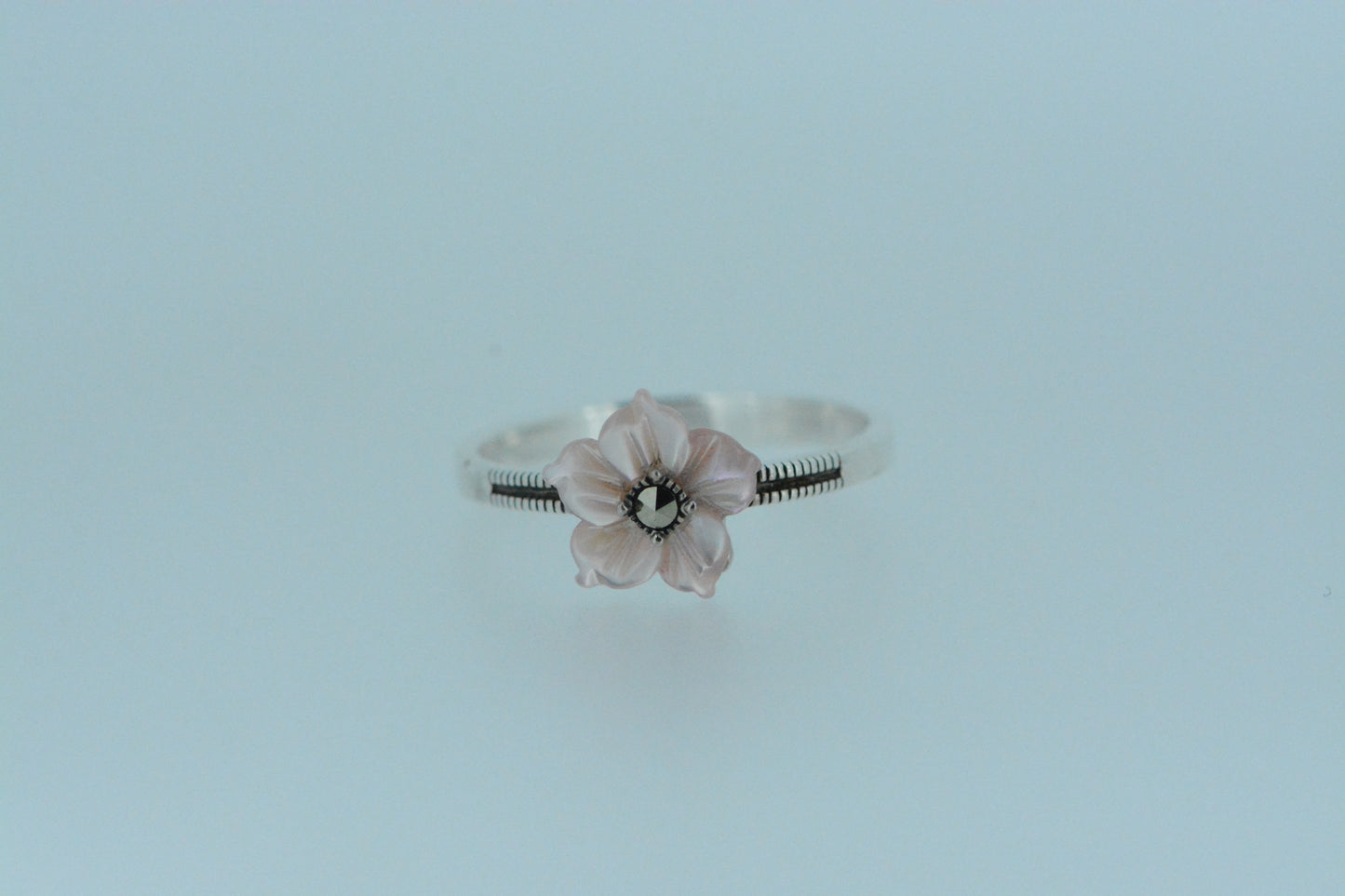 Pink Shell Flower Ring