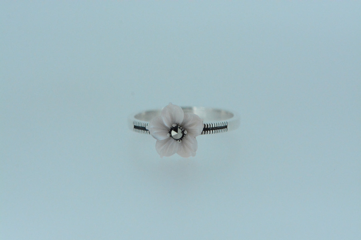 Pink Shell Flower Ring