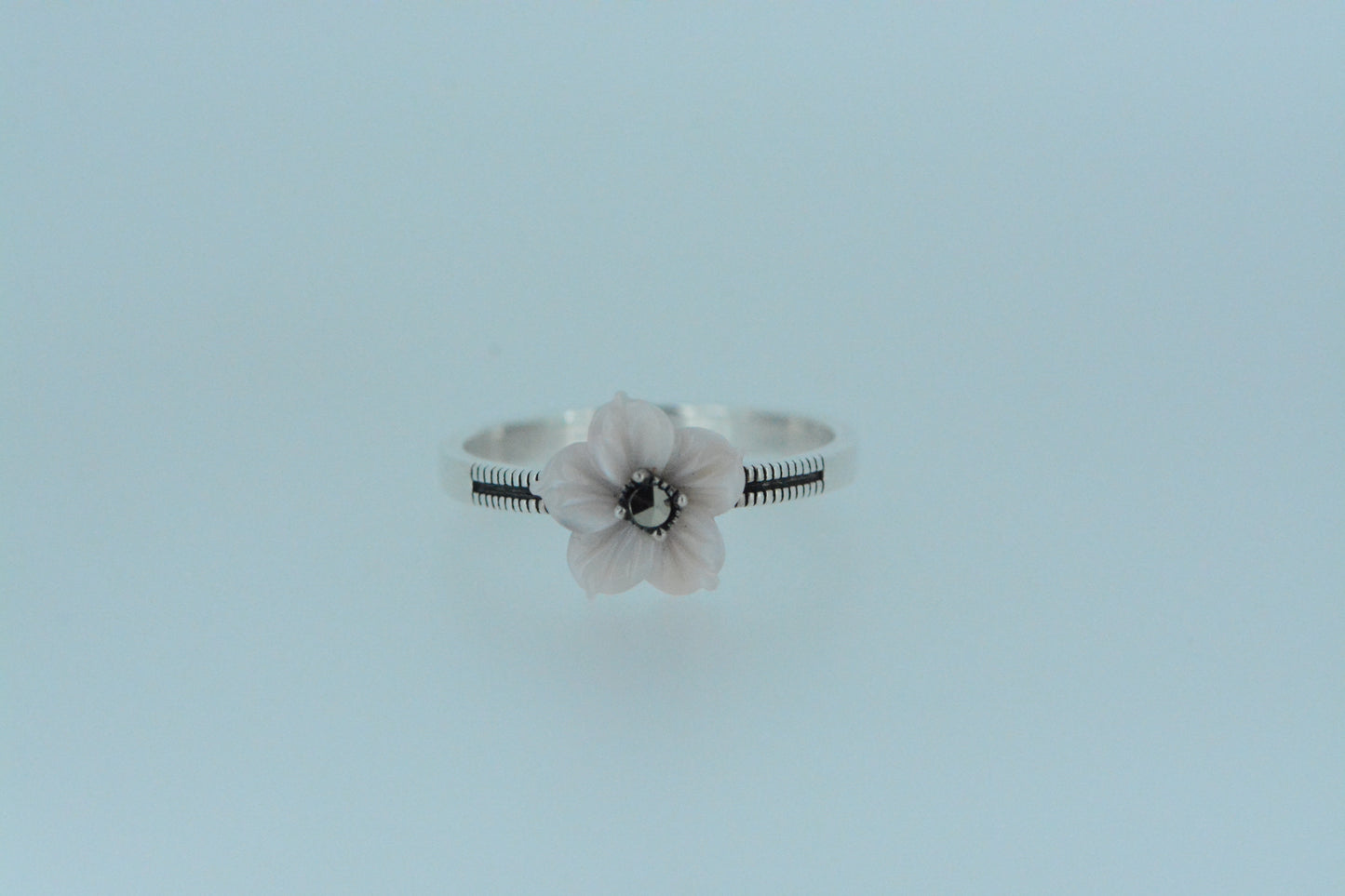 Pink Shell Flower Ring