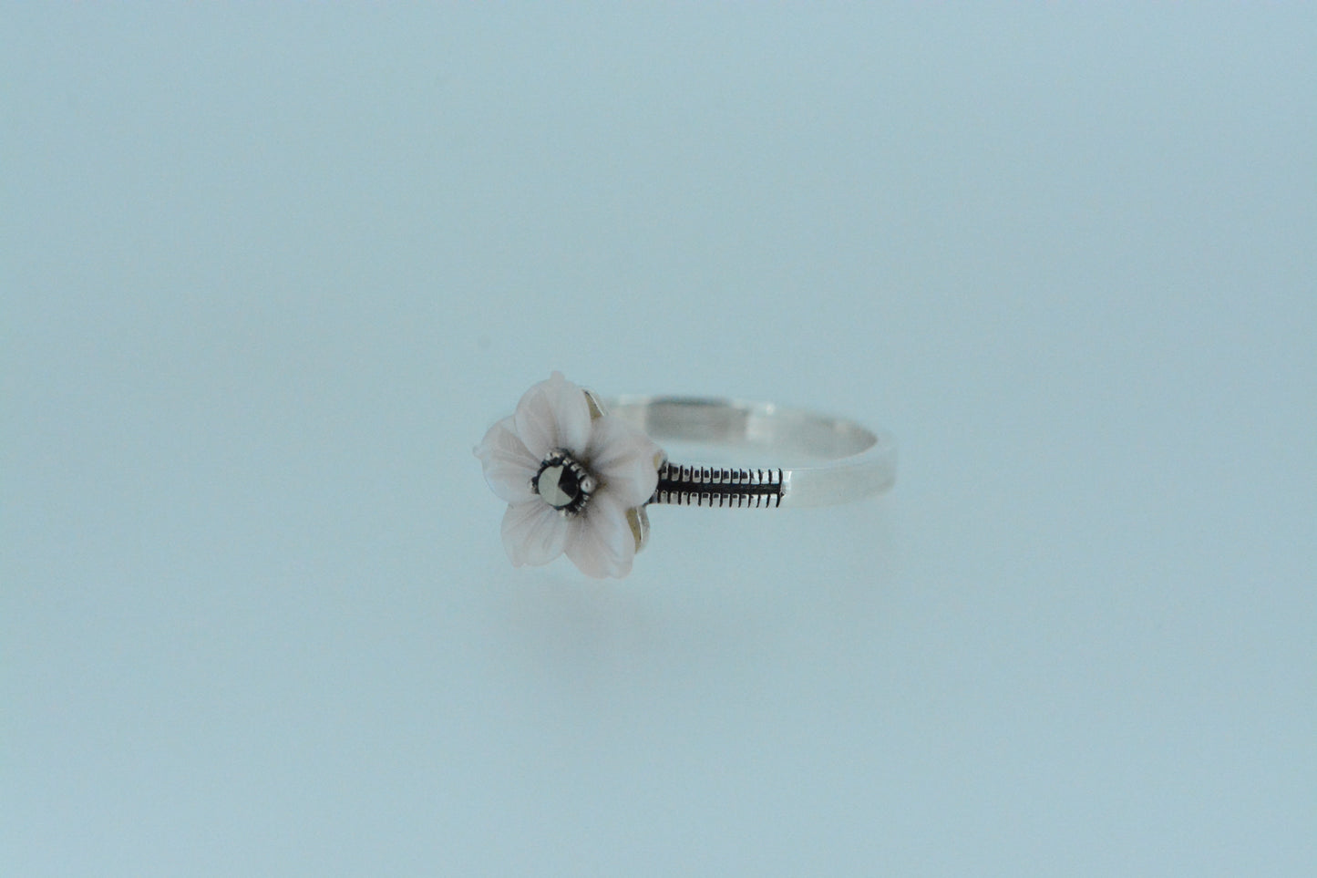 Pink Shell Flower Ring
