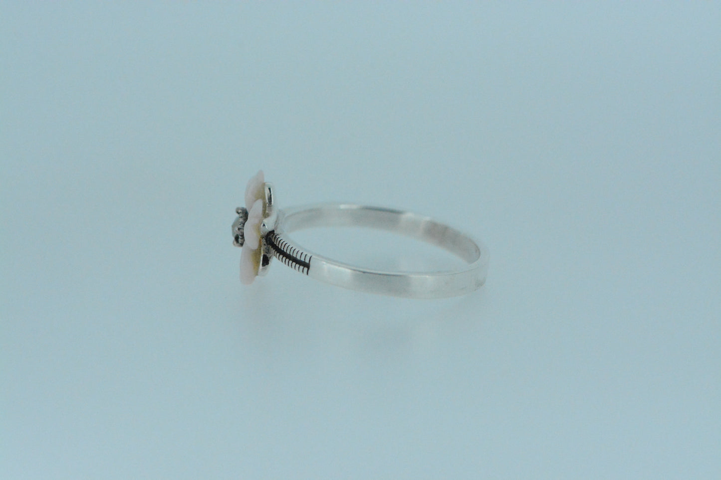 Pink Shell Flower Ring