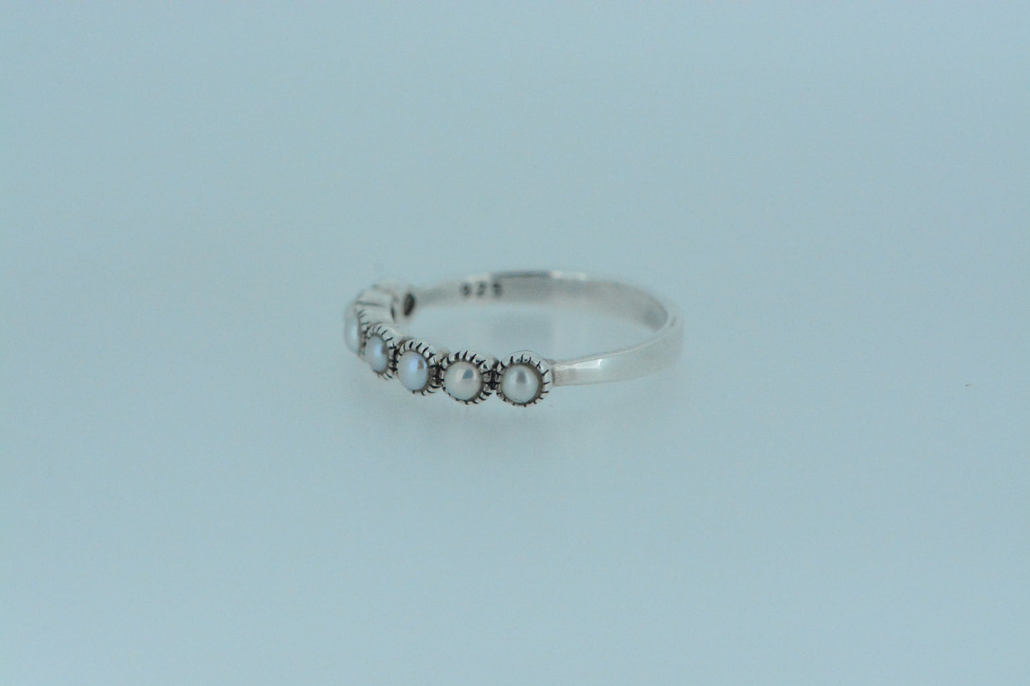 Pearl Half Eternity Ring