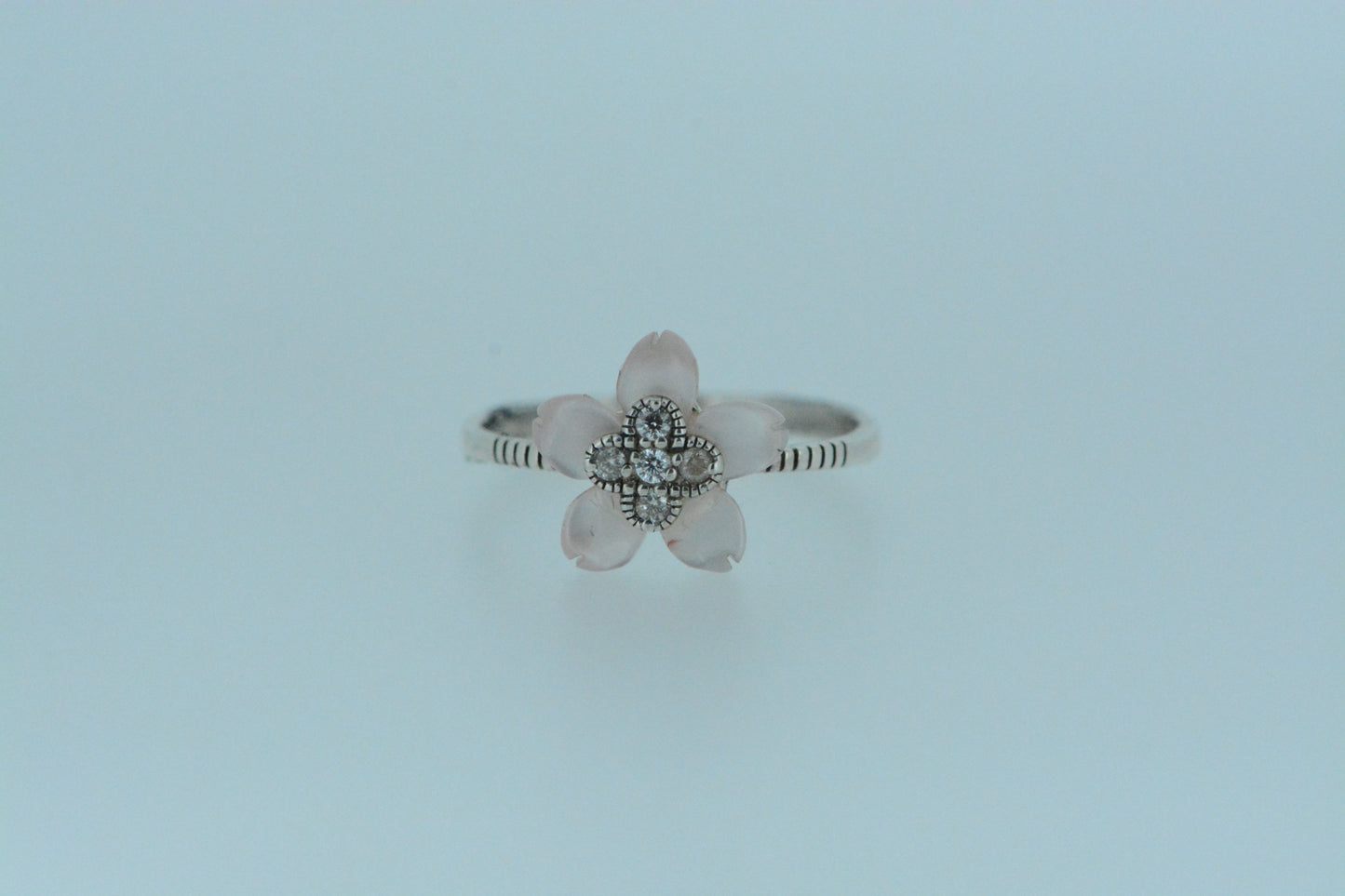 Pink Shell Flower Ring