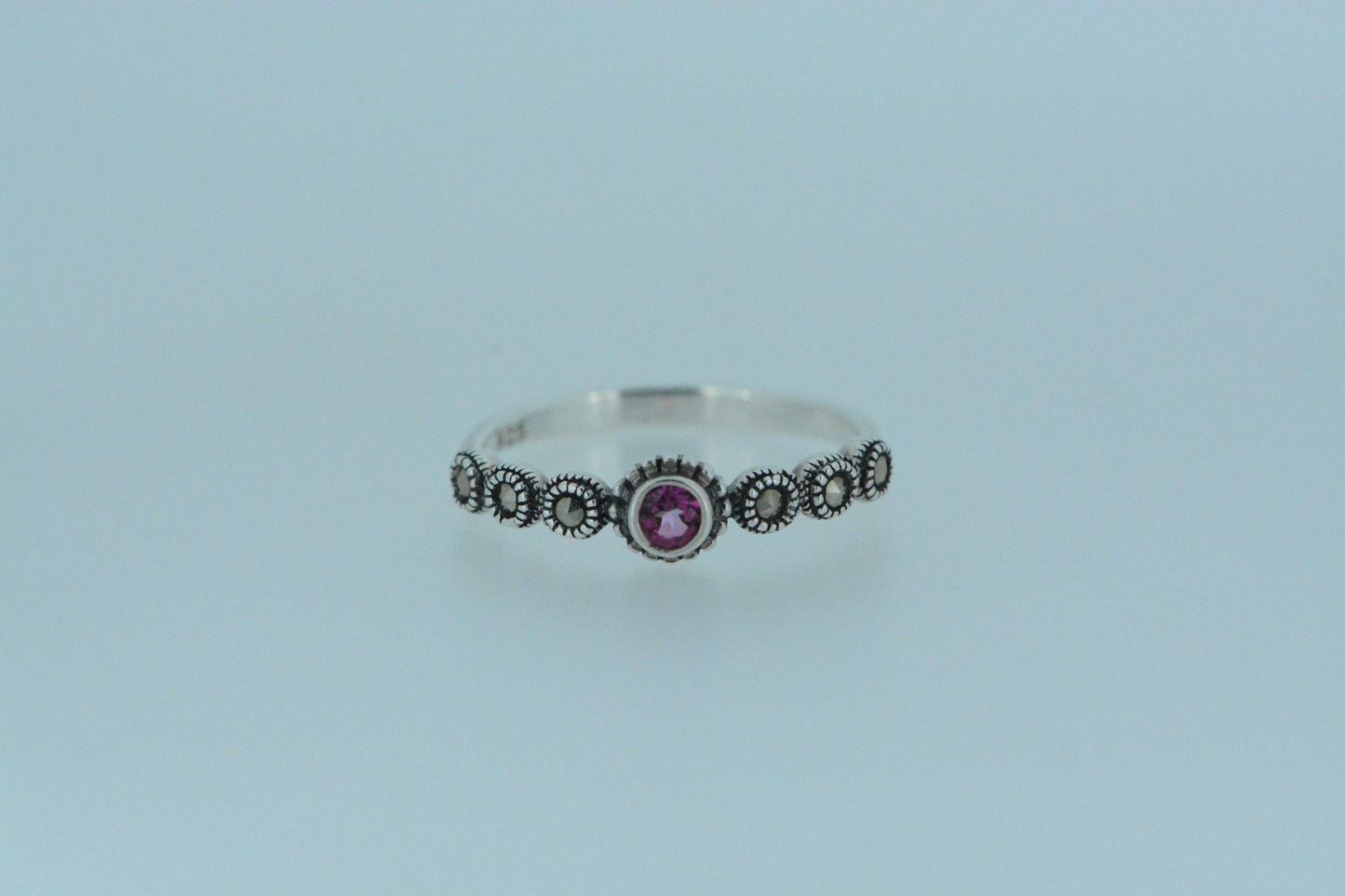 Pink Topaz Solitaire Ring