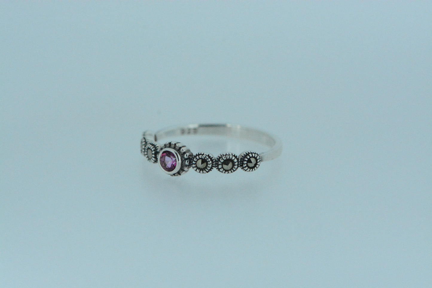Pink Topaz Solitaire Ring