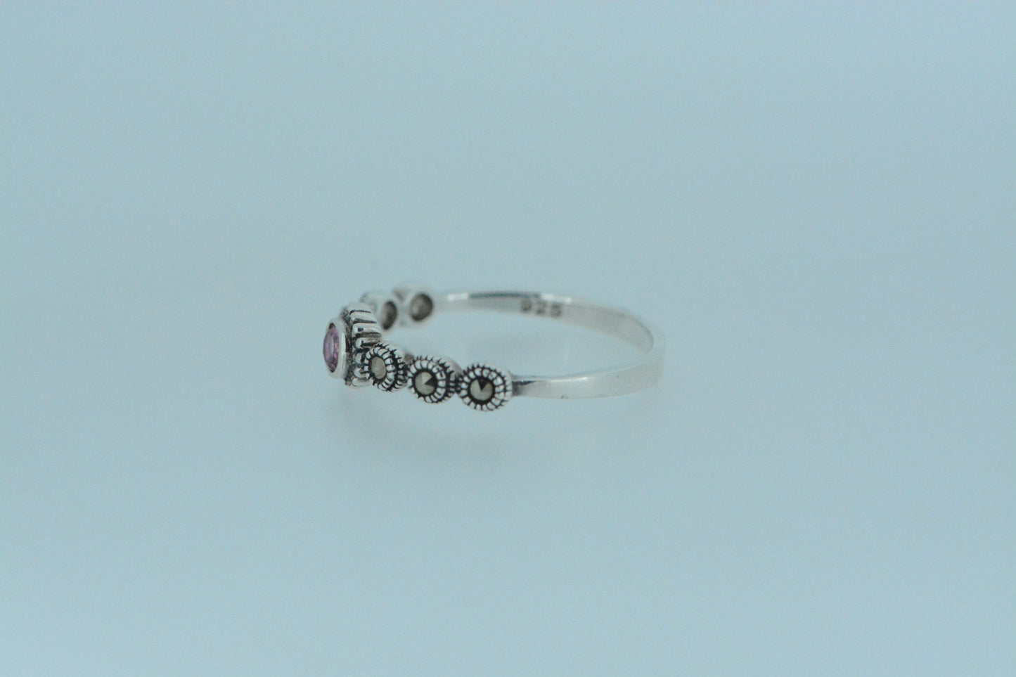 Pink Topaz Solitaire Ring