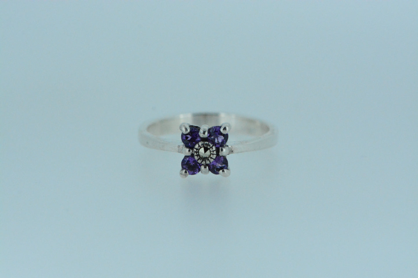 Amethyst Flower Ring